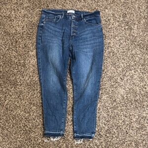 LOFT Dark Blue Cropped Jeans